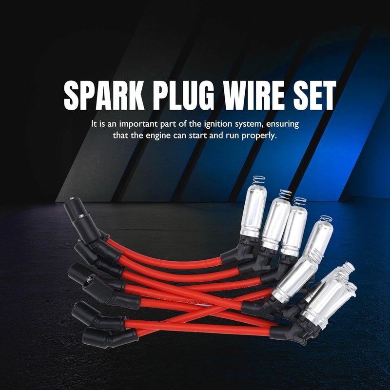 OXCANO 10.5mm 48322 Ignition Spark Plug Wires Set Compatible with Chevy Avalanche, Tahoe, Caprice, Colorado, Corvette, Express 1500 2500 3500, Silverado 1500, Silverado 2500 3500 HD, Suburban 1500 - Image 3